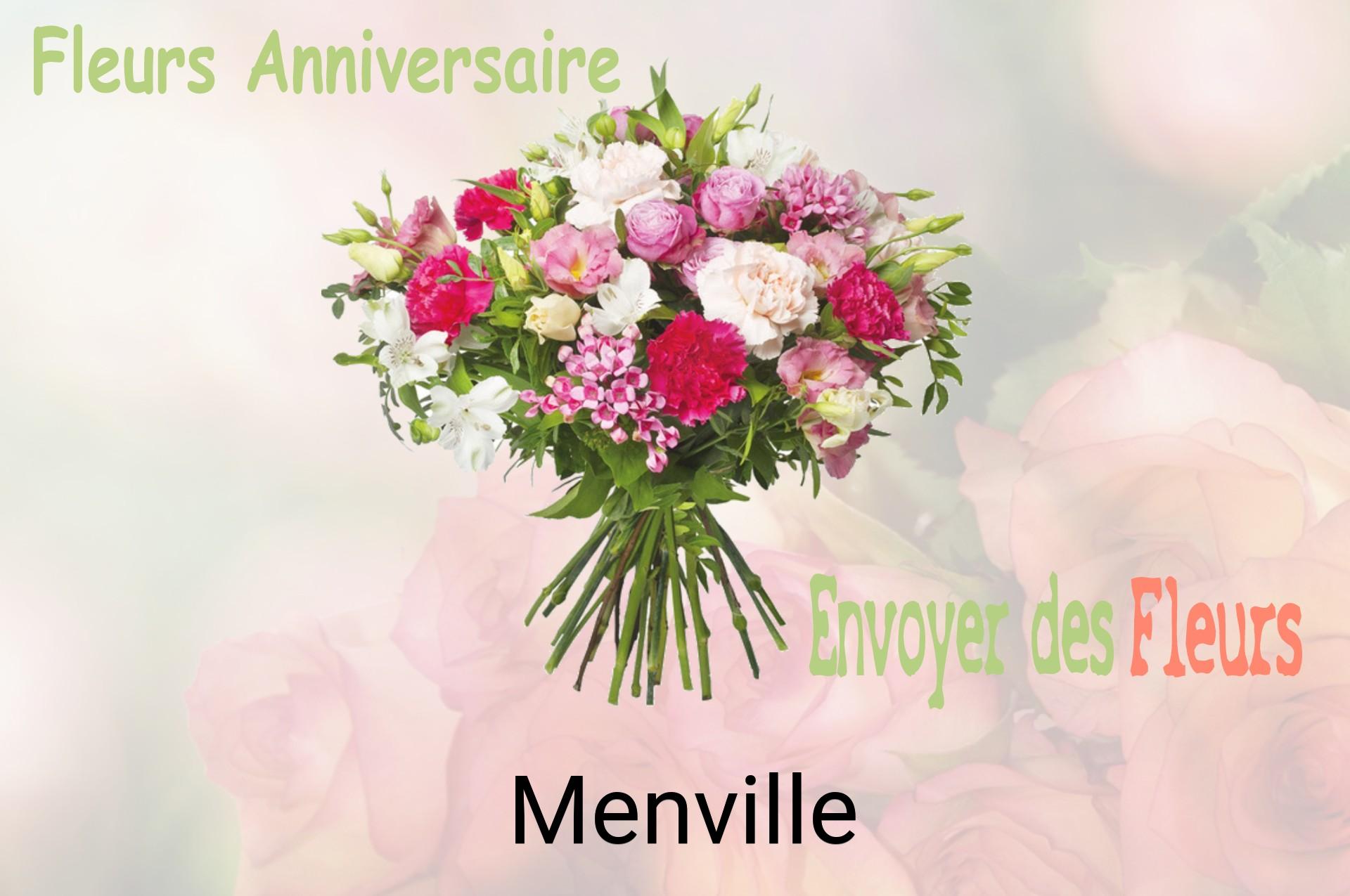 Bouquet de fleurs d’anniversaire livré à Menville